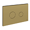 Vado Round Button Dual Flush Plate - Satin Brass
