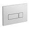 Vado Square Button Dual Flush Plate - Chrome