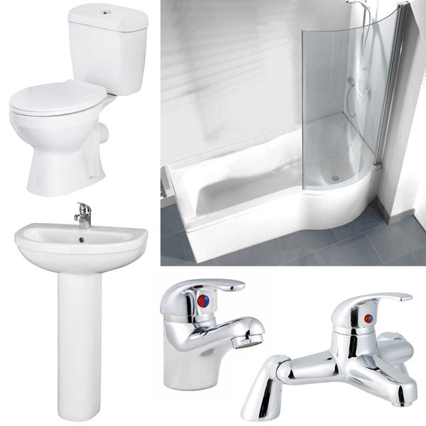 Valence Ceramic 9 Piece Bathroom Suite - Left/Right Hand Option Large Image