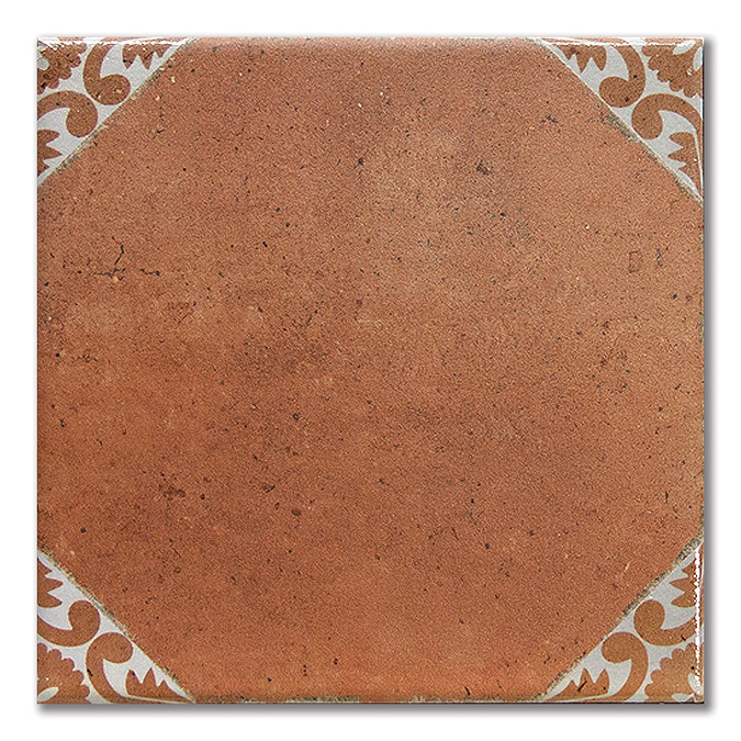 Valence Octagon Terracotta Rustic Floor Tiles 225 x 225mm