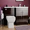 Valencia Dark Wood Combination Basin & WC Unit - 1100mm Profile Large Image