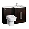 Valencia Dark Wood Combination Basin & WC Unit - 1100mm Large Image