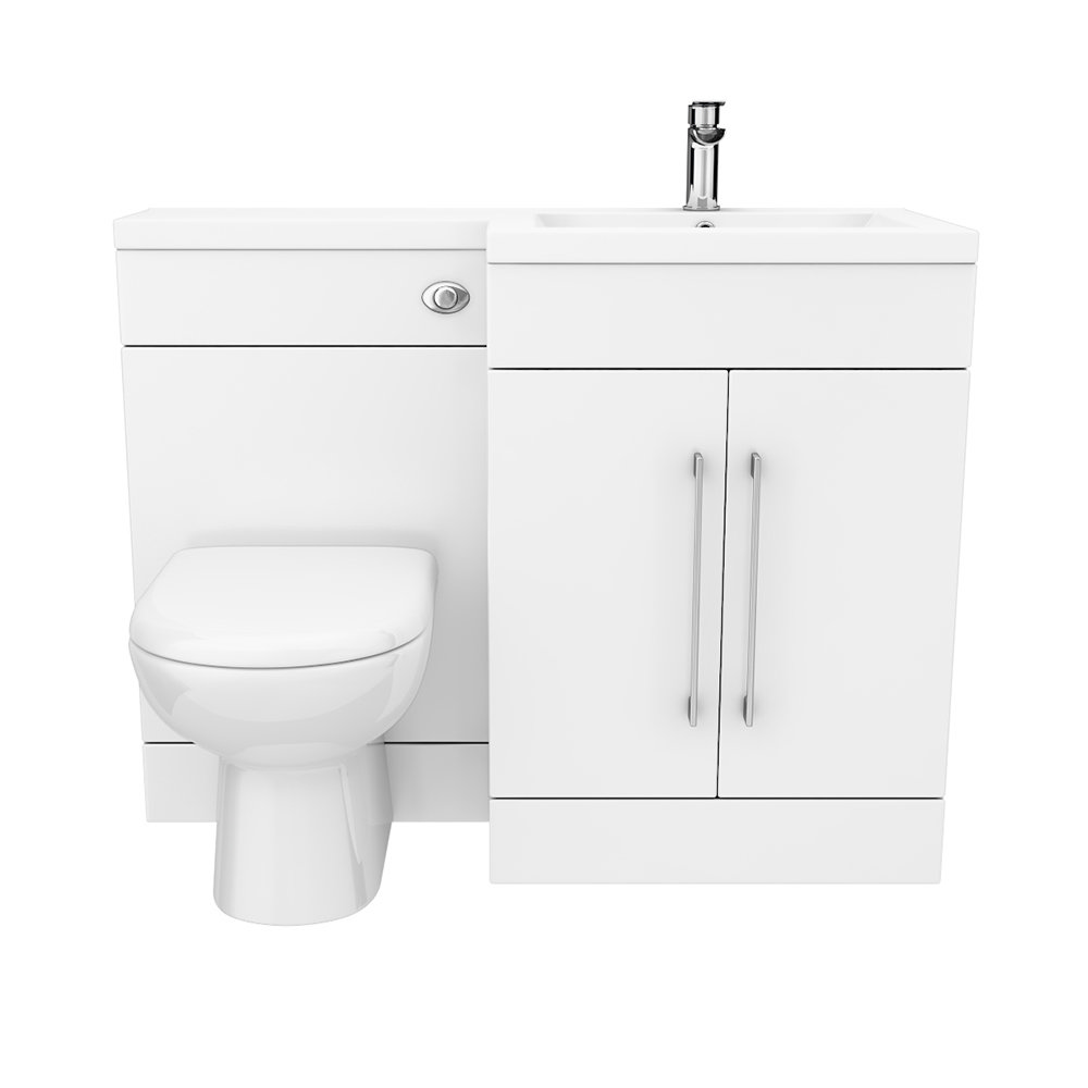 Valencia 1100 Combination Basin & WC Unit With Round Toilet Online