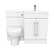 Valencia 1100mm Combination Bathroom Suite Unit with Basin + Round Toilet  In Bathroom Large Image