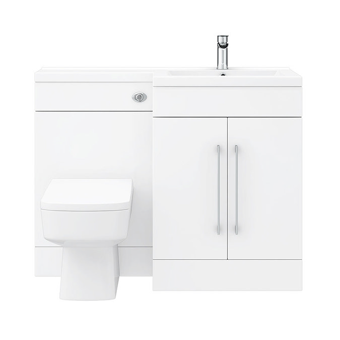 Valencia 1100mm Bathroom Combination Suite Unit with Basin + Square Toilet  Newest Large Image