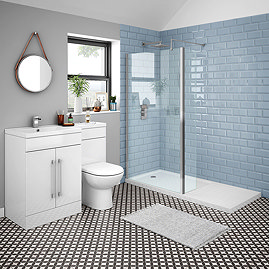 Valencia 1100 Vanity Unit Suite + Walk In Enclosure Large Image