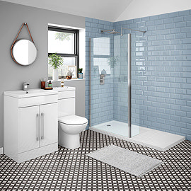 Valencia 1100 Vanity Unit Suite + Walk In Enclosure Large Image