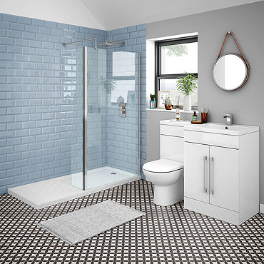 Valencia 1100 Vanity Unit Suite + Walk In Enclosure