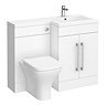 Valencia 1100mm Combination Bathroom Suite Unit with Basin + Modern Toilet  Standard Large Image