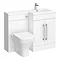 Valencia 1100mm Combination Bathroom Suite Unit with Basin + Modern Toilet  Standard Large Image