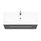 Valencia 1200 Gloss Grey Minimalist Wall Hung Vanity Unit with Chrome Handle  Feature Large Image