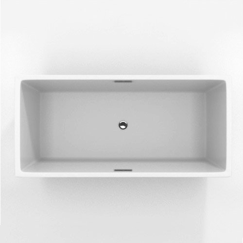Valencia 1500 Luxury Modern Square Double Ended Freestanding Bath - FSB024 Profile Large Image