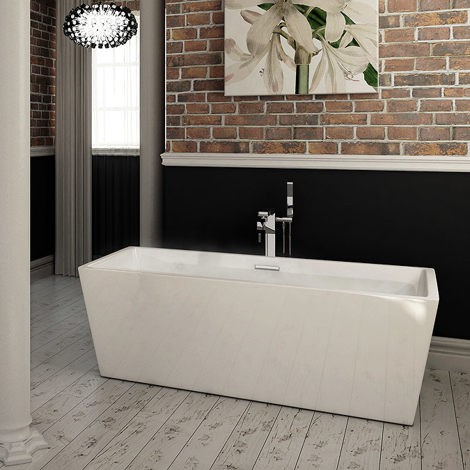 Valencia 1500 Luxury Modern Square Double Ended Freestanding Bath - FSB024 Large Image
