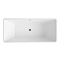 Valencia 1600 Square Modern Freestanding Bath Gloss White with Waste