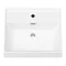 Valencia 450 Gloss Grey Minimalist Wall Hung Vanity Unit with Chrome Handle Feature Large Image