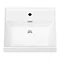 Valencia 450 Gloss White Minimalist Wall Hung Vanity Unit with Chrome Handle  Standard Large Image