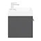 Valencia 600 Gloss Grey Minimalist Wall Hung Vanity Unit with Chrome Handle  Newest Large Image