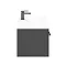 Valencia 800 Gloss Grey Minimalist Wall Hung Vanity Unit with Matt Black Handle Standard Large Image