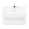 Valencia 800 Gloss White Minimalist Wall Hung Vanity Unit with Chrome Handle  Feature Large Image