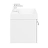 Valencia 800 Gloss White Minimalist Wall Hung Vanity Unit with Chrome Handle  additional Large Image