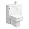 Valencia 800mm SQ Plus Gloss White Combination Basin + WC Unit  Feature Large Image