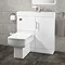 Valencia 800mm SQ Plus Gloss White Combination Basin + WC Unit Large Image