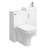 Valencia 810mm Mini SQ Gloss White Basin + WC Unit Large Image
