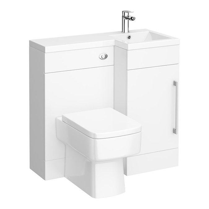 Valencia 900mm Combination Bathroom Suite Unit + Square Toilet  Standard Large Image