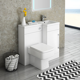 Valencia 900mm Combination Bathroom Suite Unit + Square Toilet Large Image