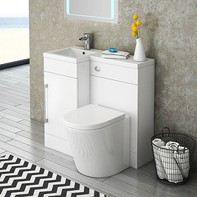 Valencia LH 900mm Combination Bathroom Suite Unit + Solace Toilet Large Image