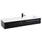 Valencia 995mm Black Ash Wall Hung Basin Unit Feature Large Image