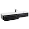 Valencia 995mm Black Ash Wall Hung Basin Unit Profile Large Image