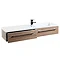 Valencia 995mm Oak Wall Hung Basin Unit  Profile Large Image