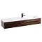 Valencia 995mm Walnut Wall Hung Basin Unit Feature Large Image