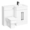 Valencia Bathroom Combination Suite Unit - 1100mm Basin w. Black Handles and Square Toilet  Newest L