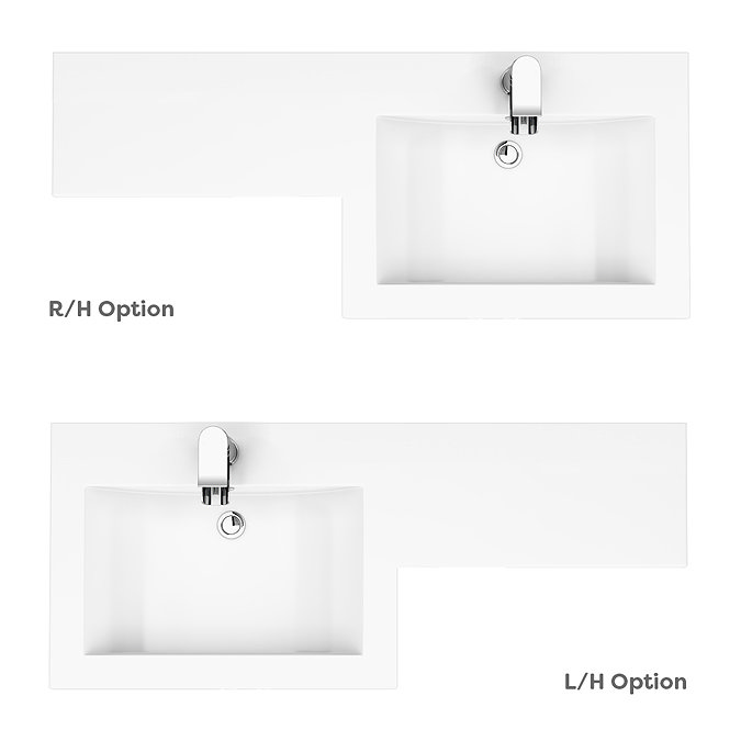 Valencia Bathroom Combination Suite Unit - 900mm Basin w. Black Handle and Round Toilet