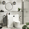 Valencia Bathroom Combination Suite Unit - 900mm Basin w. Black Handle and Solace Toilet