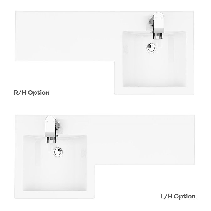 Valencia Bathroom Combination Suite Unit - 900mm Basin w. Black Handle and Square Toilet  additional