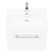 Valencia Bathroom Suite (Toilet, White Vanity with Chrome Handle, L-Shaped Bath + Screen) Feature L