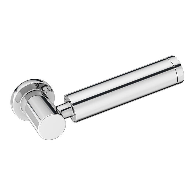 Valencia Bathroom Suite (Toilet, White Vanity with Chrome Handle, L-Shaped Bath + Screen) In Bathro