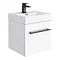 Valencia Cloakroom Suite (Gloss White Vanity with Matt Black Handle + Toilet)  Profile Large Image