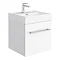 Valencia Cloakroom Suite (Gloss White Vanity with Polished Chrome Handle + Toilet)  Profile Large Image