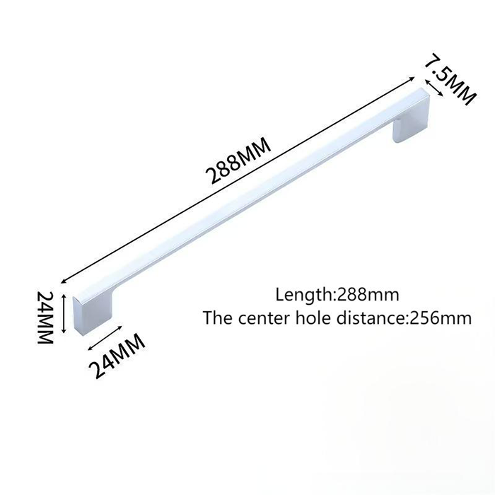Valencia Furniture Handle Chrome (256mm Centres)