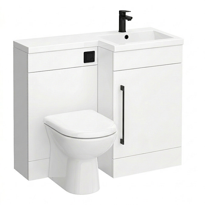 Valencia Matt Black Modern Complete Bathroom Suite