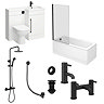 Valencia Matt Black Modern Complete Bathroom Suite