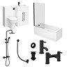 Valencia Matt Black Round Complete Combination Bathroom Package