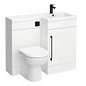 Valencia Matt Black Square Modern Complete Bathroom Suite