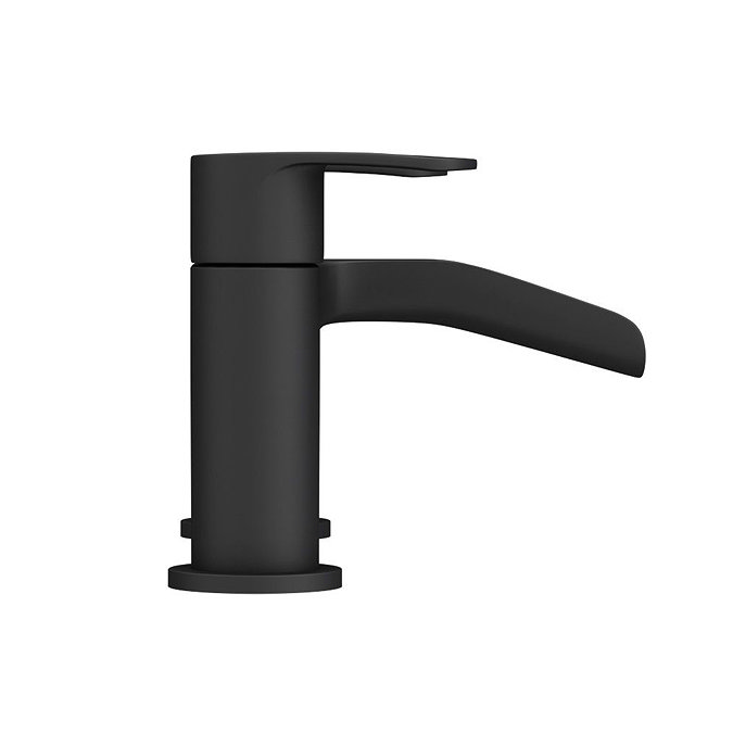 Valencia Matt Black Waterfall Bath Filler  Standard Large Image