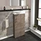 Valencia Mini Oak Vanity Unit - 400mm Wide Feature Large Image