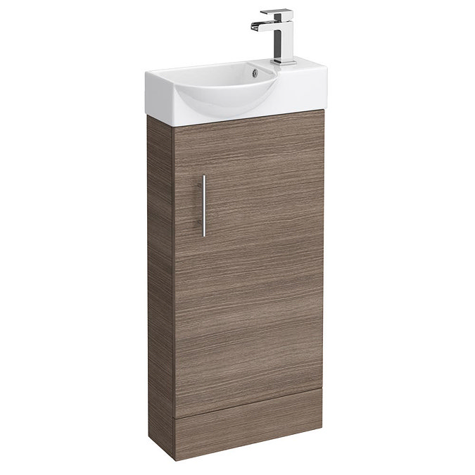 Valencia Mini Oak Vanity Unit - 400mm Wide Large Image